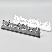 Creative cat note ruler treble clef ruler note gift plastic ruler 20cm ruler note jewelry ruler