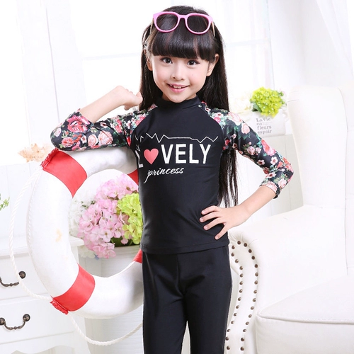 Раздельный купальник, униформа, детский лонгслив, штаны, быстросохнущий милый солнцезащитный крем для плавания, подходит для подростков