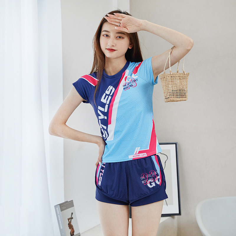 12-18 years old teen split children's swimsuit girls flat angle Middle school swimming class High school girl swimsuit