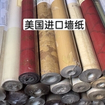 American imported paper wallpaper bedroom tail goods clearance York European style retro American pastoral special living room wallpaper