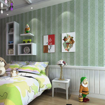 Imported paper American modern simple green wallpaper home bedroom warm purple daughter room wallpaper Special