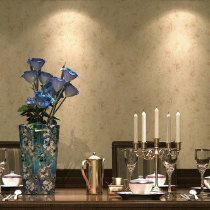 American retro nostalgic wallpaper imported paper simple European leaf roll pattern bedroom living room study home wallpaper