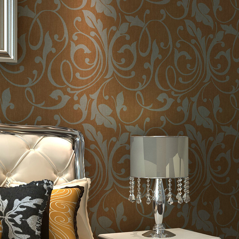 Limited time special US imported pure paper wallpaper tail paper American style European-style coffee brown wallpaper