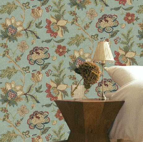 American Imported Pure Paper Wallpaper High-end Home Southeast Asia American Countryside Retro Living Room Bedroom Background Wall Paper