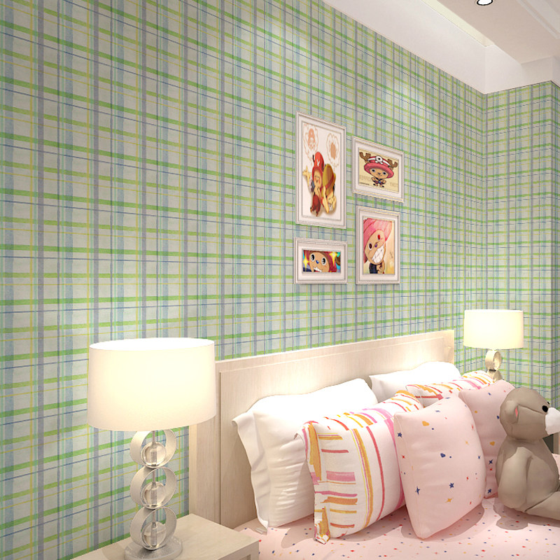 US imported retro tail PVC wallpaper American Country square panel living room study TV background wallpaper