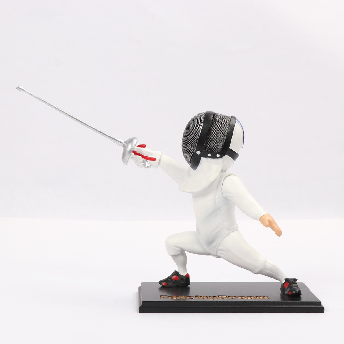 Budding Sports Fencing Doll Budding Hand Office Fencing Handmade Ornament Swing (customizable) Fencing Bow Steps-Taobao