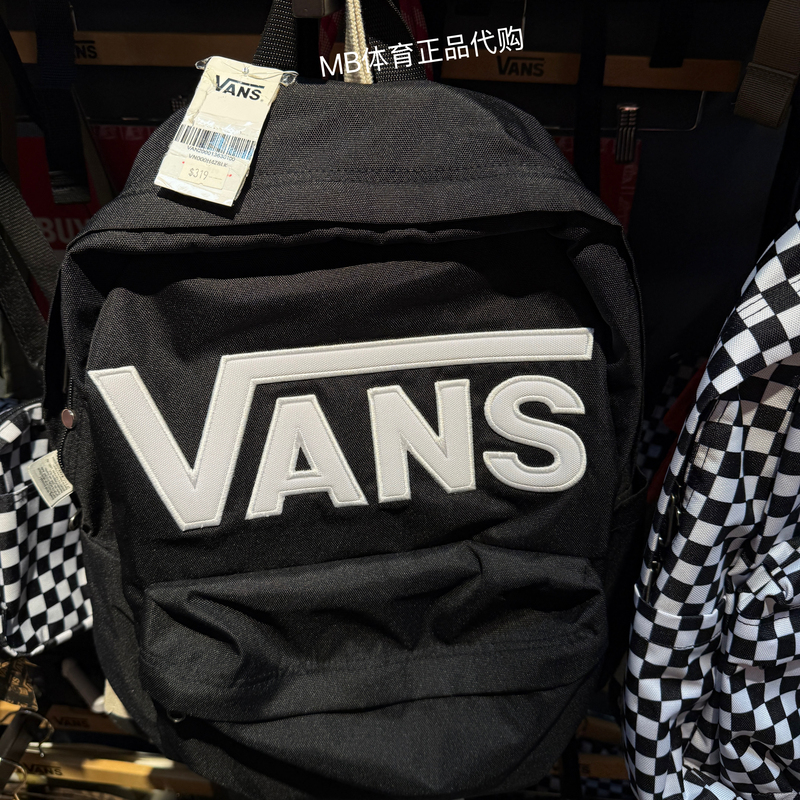 Vans Classic Backpack Black Student School Bag Daily Leisure Travel Commuter Backpack Vn000H4Zblk