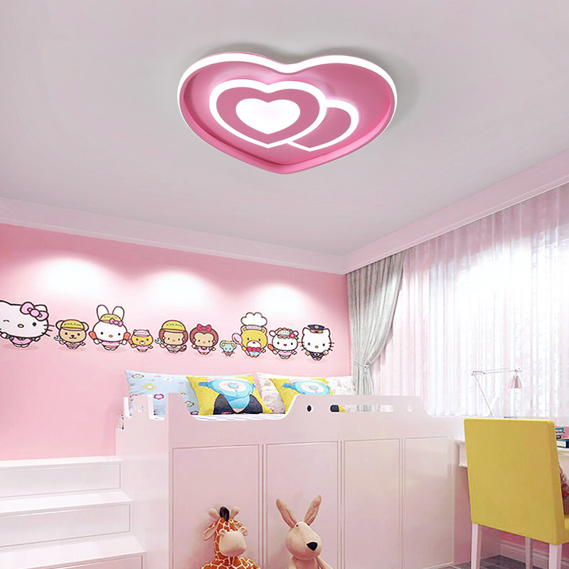 Simple children's room lights Nordic bedroom ceiling lights Decorative ins wind girl love boy girl room lights