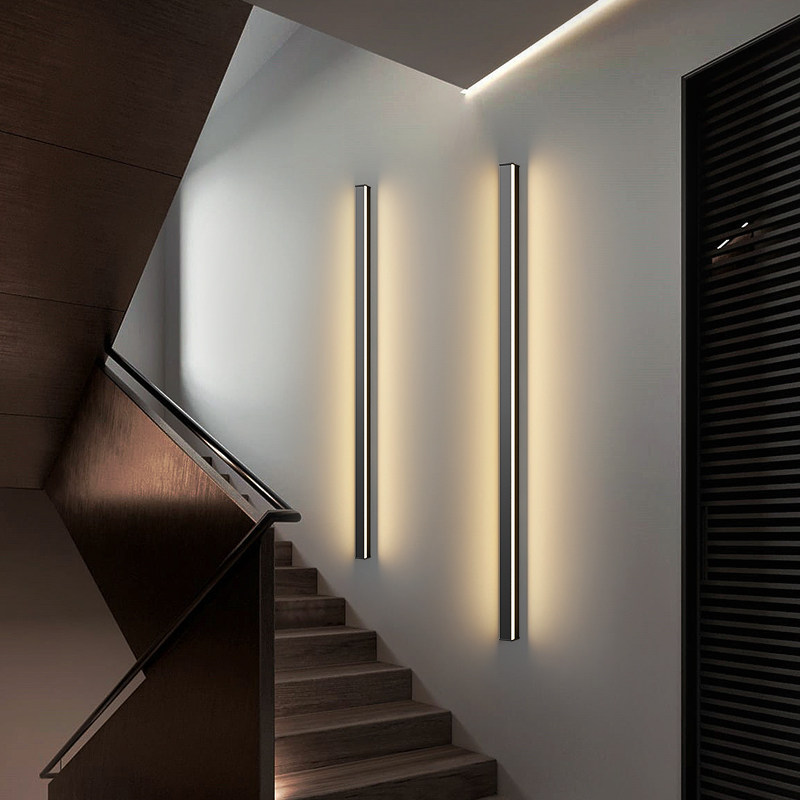 Nordic modern minimalist light and luxurious line bar Living room Background wall Wall Lamp Stairs Atmosphere Light Led Bedroom headlights