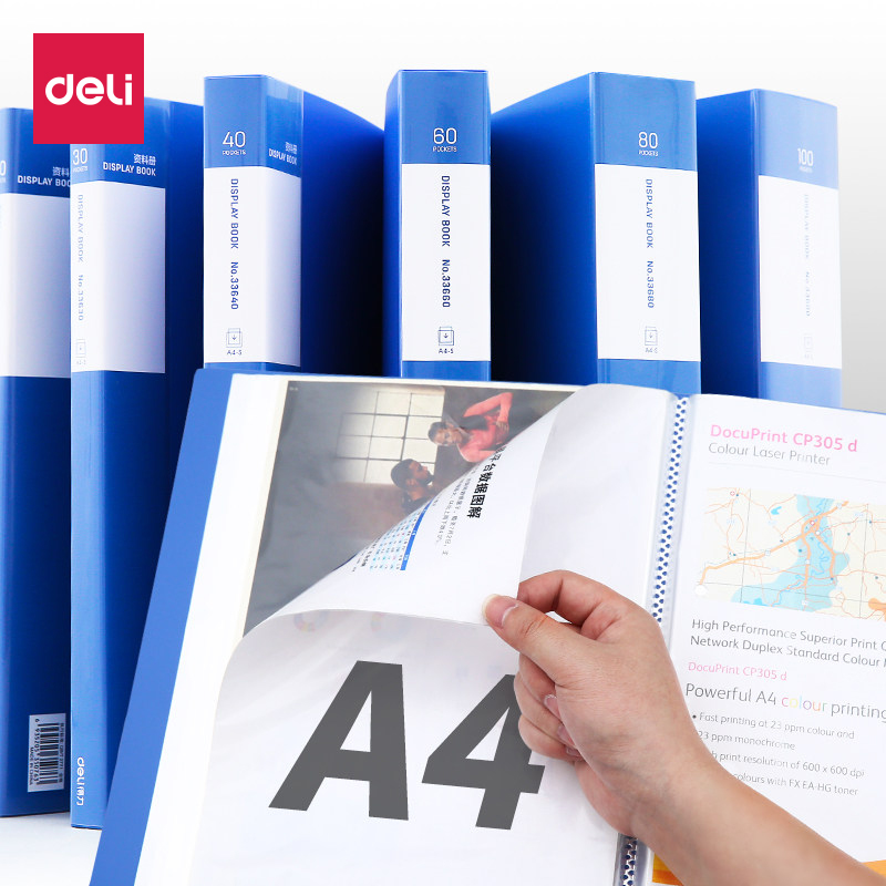 Able information Book transparent insert page File bag A4 Plastic office Supplies Pregnancy Check Report Single Containing Multilayer Student Curly Pagination 40 60 60 Page 100 Page Multi-functional folder