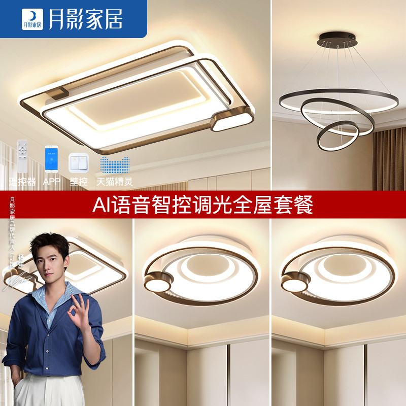 Moon Shadow Keaton modern minimalist living-room light LED ceiling lamp atmosphere light extravagant bedroom Nordic Full house Lamp package