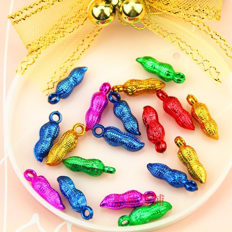 Popularity Mini Colorful small peanut accessories Gilding Festive and grandchildren Bucket Decorative Golden Pendant Accessories