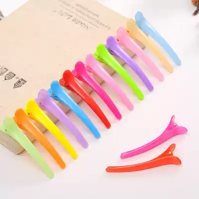 Jelly color tip clip candy color duckbill clip color translucent alligator clip beauty hairclip 8cm plastic hairclip