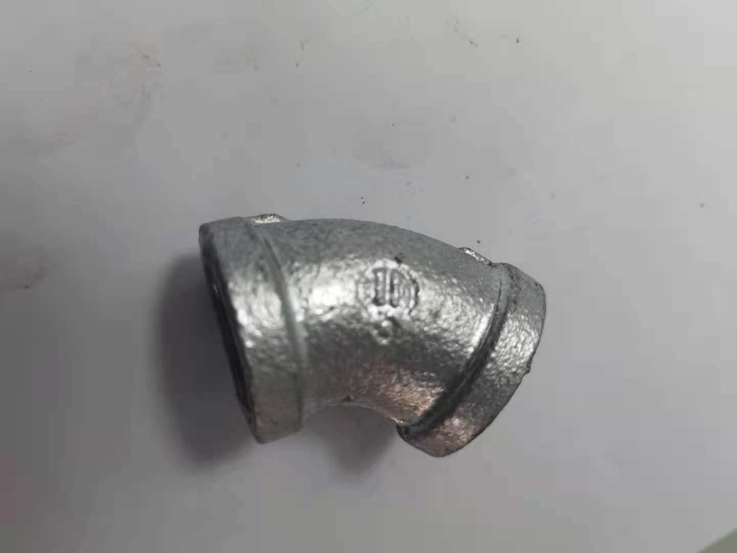 Masteel galvanized pipe fittings Hot dip galvanized 45deg degree straight curved inner wire 45 degree elbow fire gas pipe joint