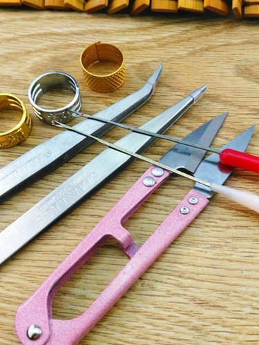 Ножницы ручной работы, крючок для вязания, пинцет, аксессуар, бусины