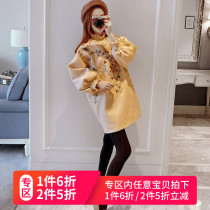 Pregnant women dress Spring and Autumn long long sleeve woolen skirt loose fashion pregnancy maternity spring coat