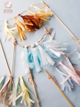 Bake cake decoration ins Wind tassels flag flag happy birthday cake decoration card plug-in dessert table dress