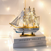 a sailboat ornaments living room tea table model desk room Nordic home wine cabinet decoration