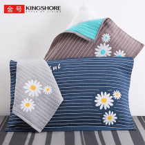 (2) Gold plate four - layer bubble gauze pillow towel cotton all cotton - style soft household pillow towel pair