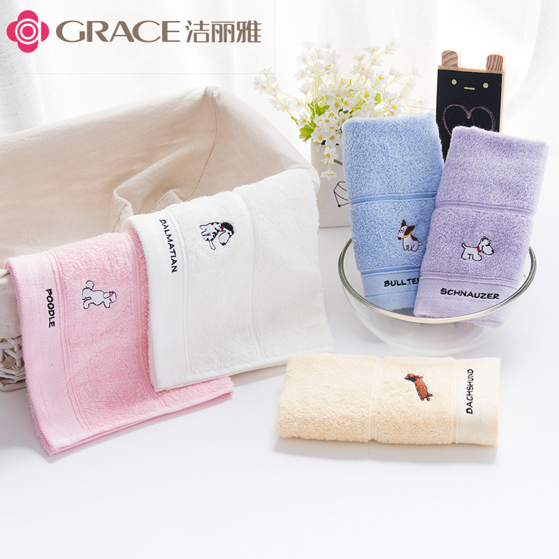 Clean Lija Pure Cotton Cartoon Cute Children Wash Face Small Towel Soft Absorbent Child Towel Fruit Childlike Toddler Towel