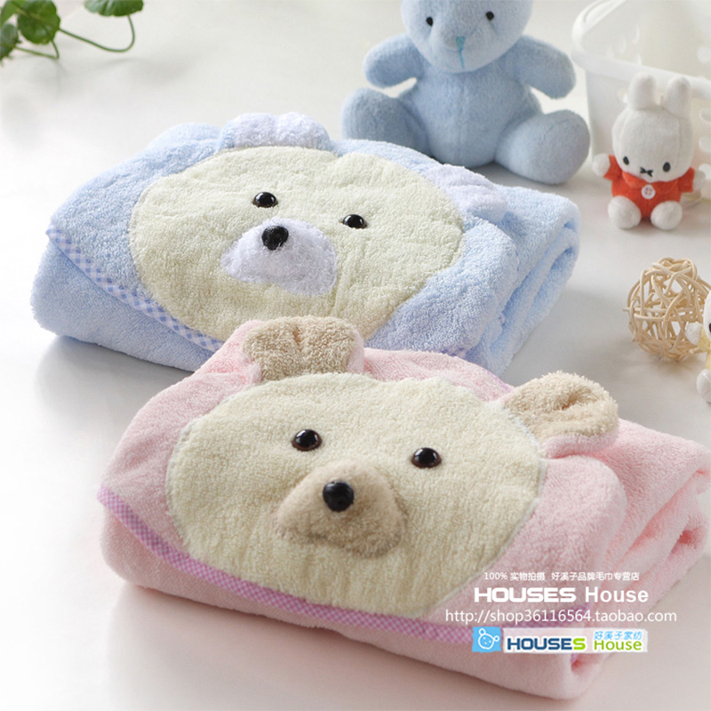 Gold Number Child baby towel is covered by Four Seasons pure cotton Lianhood baby Hug is covered by square bath towels