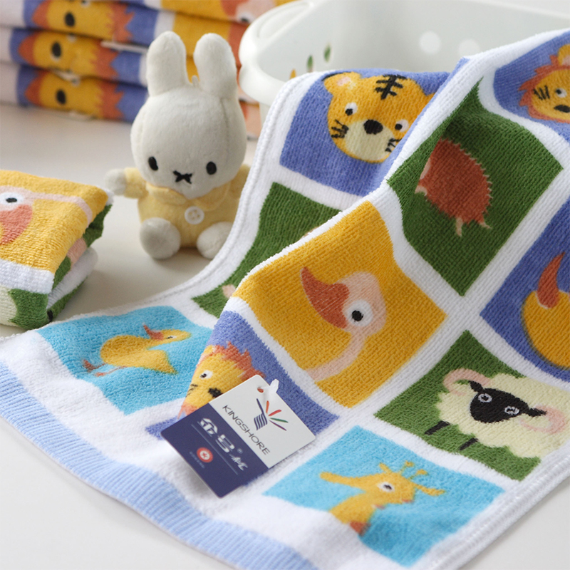 Gold Number of scout children Funny Cartoon Small Animals Pure Cotton Cut Suede Pao Clean Face Towels children small towels