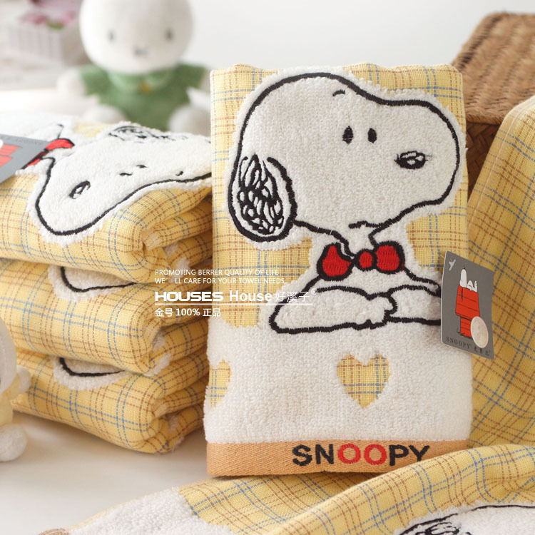 Special Cabinet Gold No. SNOOPY fine red collar knot pure cotton absorbent towel adult male and female lovers