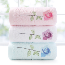 Vosges Jieyu cotton couple bath towel rose embroidery soft female thick bath towel adult home Bath
