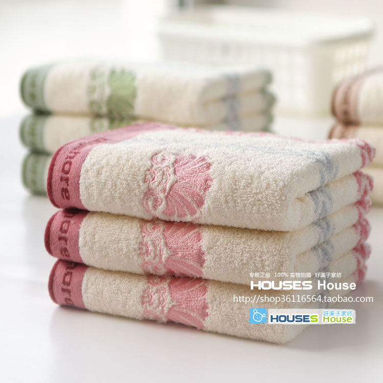 Special Cabinet Gold Number Towel Eurostyle Vintage Style Pure Cotton Thickened Water Absorbent Towel Satin printed face towels