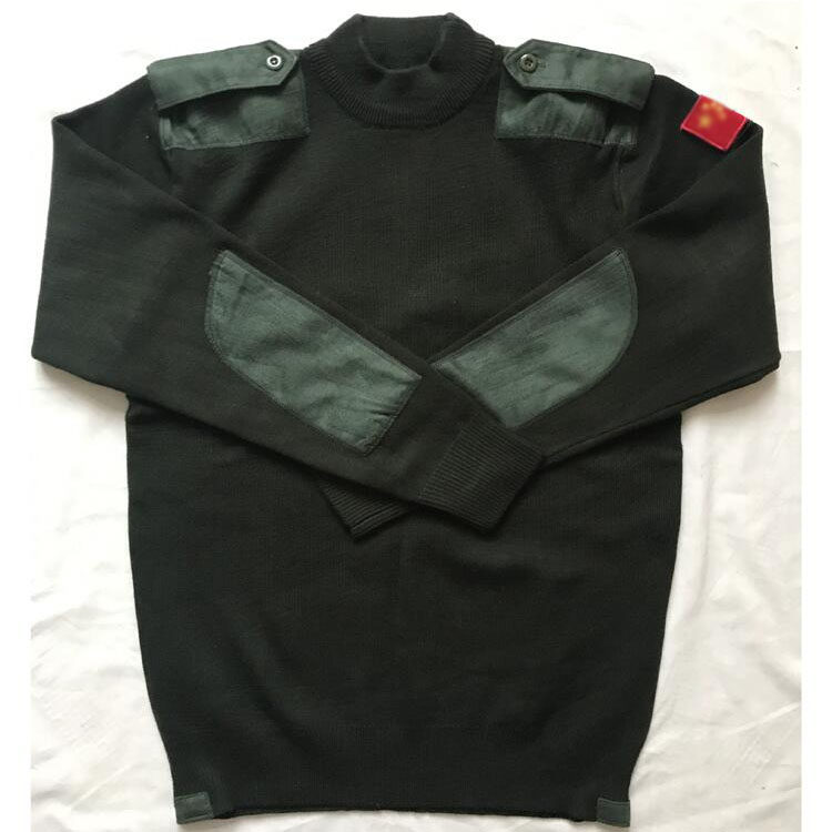 Standard sweater crew neck cardigan V neck sweater warm fleece jacket olive green men sweater military fans