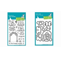 Lawn Fawn imported stamp seal cutting board die happy couple LF3353 LF3354