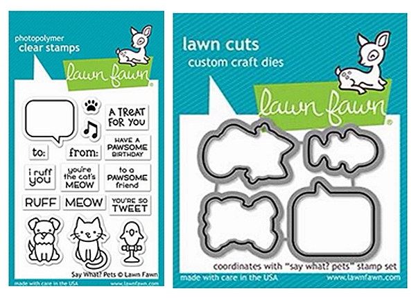 Lawn Fawn import stamp stamp stamp + cutting plate knife mold pet dialog LF1962 LF1963