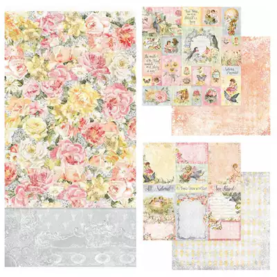 Blue Fern Studios 12 inch double-sided background paper Blue Fern Garden Life