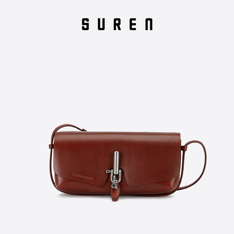 Vegetarian SUREN Summer single shoulder bag Female skew satchel advanced genuine leather 100 lap fashion 16BWS1673