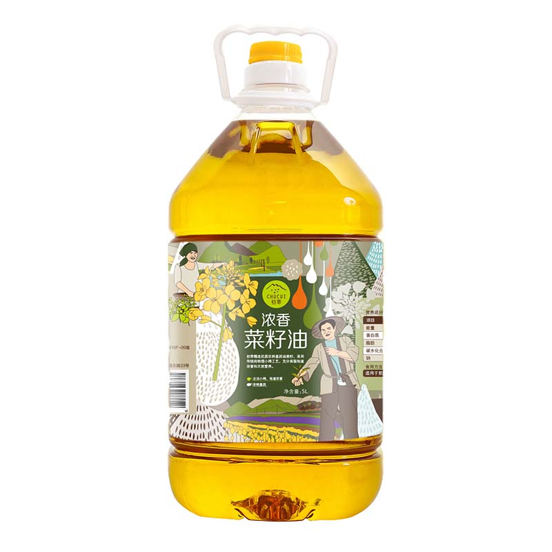 18年新榨中粮初萃古法小榨浓香菜籽油5L_网红优惠券