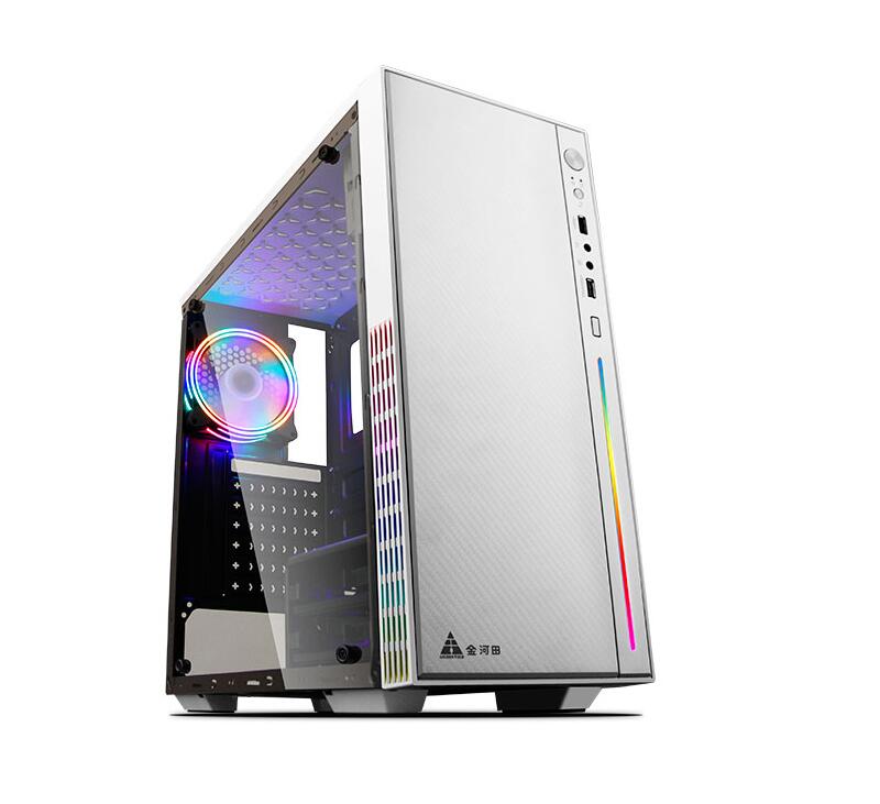 Jinhetian foresees N27 computer chassis desktop full-side permeable water-cooled game chassis office home delivery fan