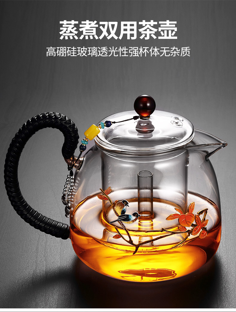 It still fang glass cooking pot boiled red tea ware to hold the network trill kettle kung fu tea mercifully single pot of flower pot