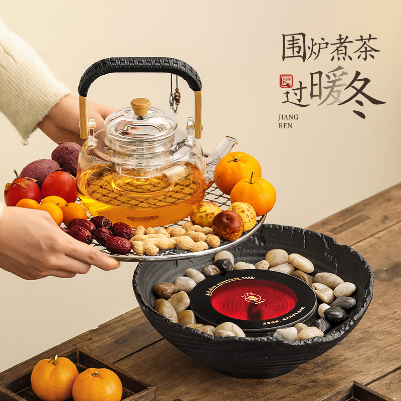 Surround Furnace Cooking Tea Electric Furnace Indoor Home Appliances Full of winter Baking Fire Oven Suit Electric-Poly Cooking Tea Electric Pottery Stove-Taobao