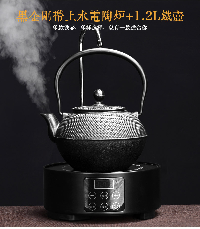 It still fang electric iron pot TaoLu household utensils suit imitated Japanese old pig iron pot of cast iron pot pot of fork by hand