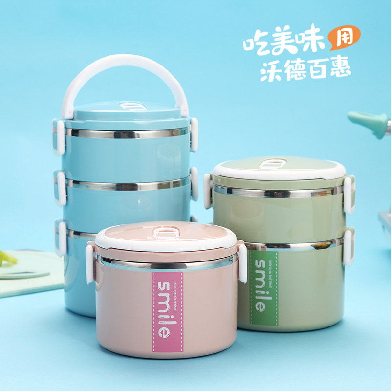 Portable large capacity Stainless Steel Lunch Box Students Double insulation lunch box Adult Japanese style Zygote Multilayer Dining Box