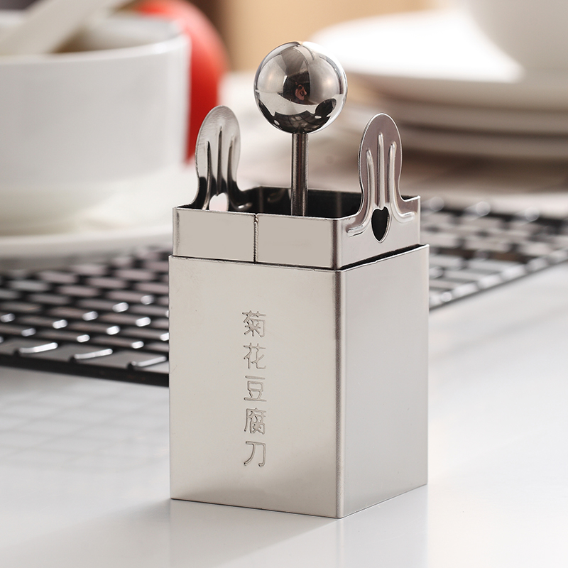 304 stainless steel chrysanthemum tofu knife mold kitchen artifact household Vince tofu shredding knife DIY gadget