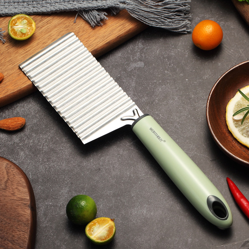 Vaud 100 Whirlpool Knife Wolf Tooth Potato Knife stainless steel Multi-functional undulating floral home friesel Chousel