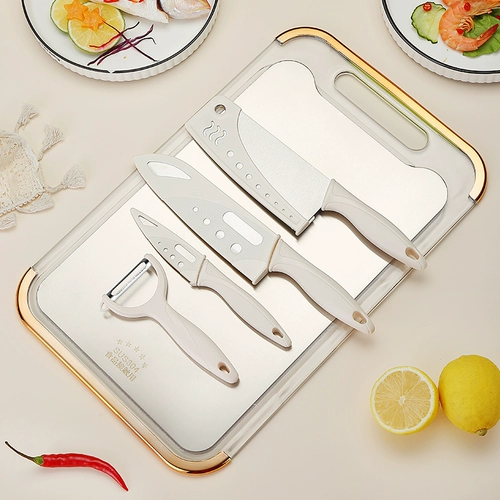 Портативный комплект для домашнего использования, детская маленькая разделочная доска, складной нож