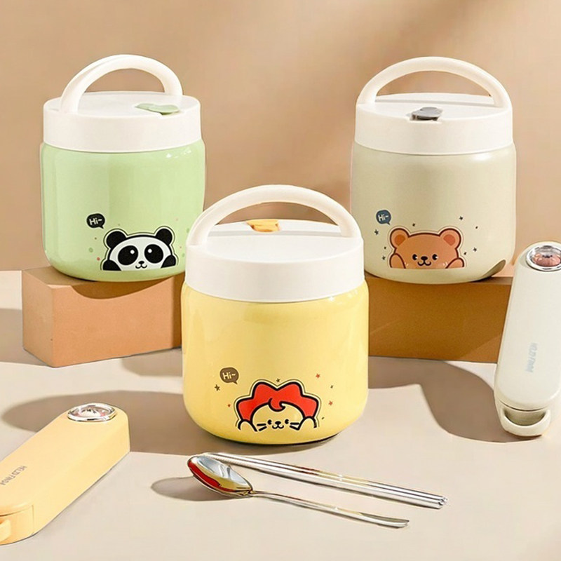 316 Stainless Steel Vacuum Extra-Long Insulated Lunch Box for Office Workers to Bring Meals, Multi-Layer Lunch Box for Winter, Portable Lunch Box