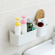 Punch-free toilet rack bathroom toiletries wall-mounted storage box toothpaste toothbrush cartridge storage rack