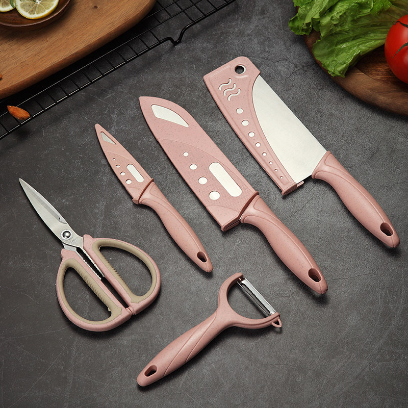Stainless Steel Cutting Kitchen Knife Kitchen Home Cutter Sleeve Group Cut Meat Knife Master Kitchen Knife Dorm Water Fruit Knife Baby Deputy Food Knife