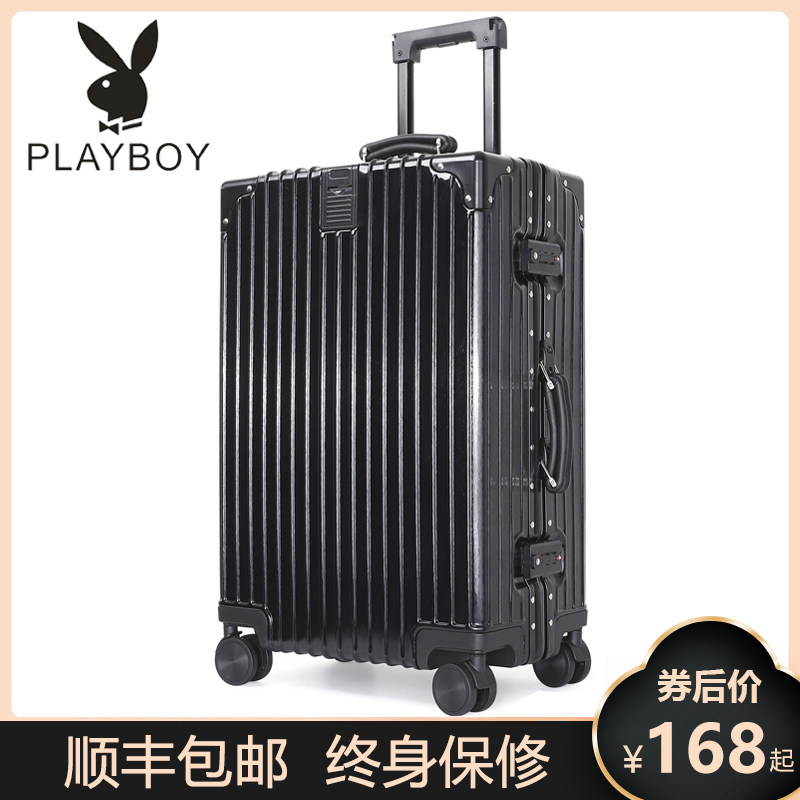 Flowers Playboy suitcase Suitcase Aluminum Frame Lalever Box Universal Wheels 20 Female Male 24 Student password Case 28 inch