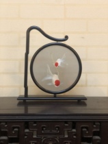 Suzhou Bifacial Embroidered Table Swing Piece Embroidered Pendulum Table Bifacial Fish Stab Embroidered Terrace Screen China Wind Business Gift