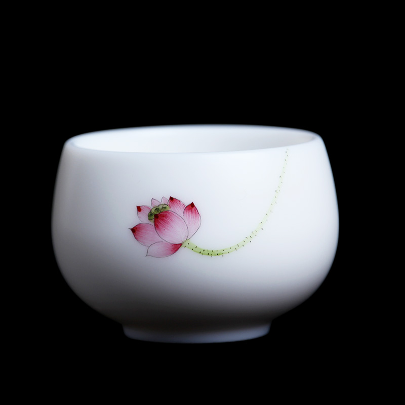 Mingyuan FengTang master hand signed version of dehua white porcelain set of kung fu tea set household hand - made pure manual teapot teacup