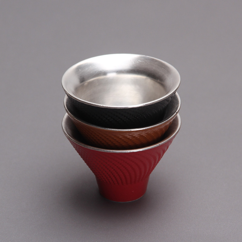 Mingyuan FengTang coarse pottery teacup regimen cup Taiwan tea sample tea cup silver cup kung fu master cup single cup perfectly playable cup